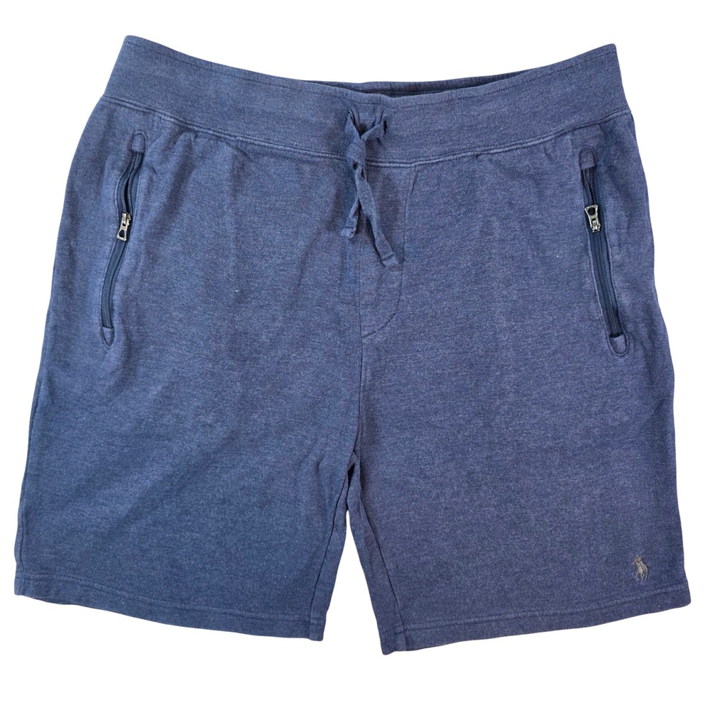 Polo Ralph Lauren Zip Pocket Jersey Shorts Navy Blue Medium Mens Athleisure